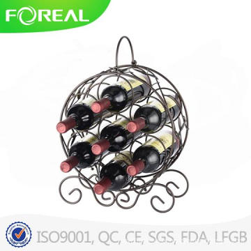 Neko 7 Bottles Bronze Metal Wine Rack